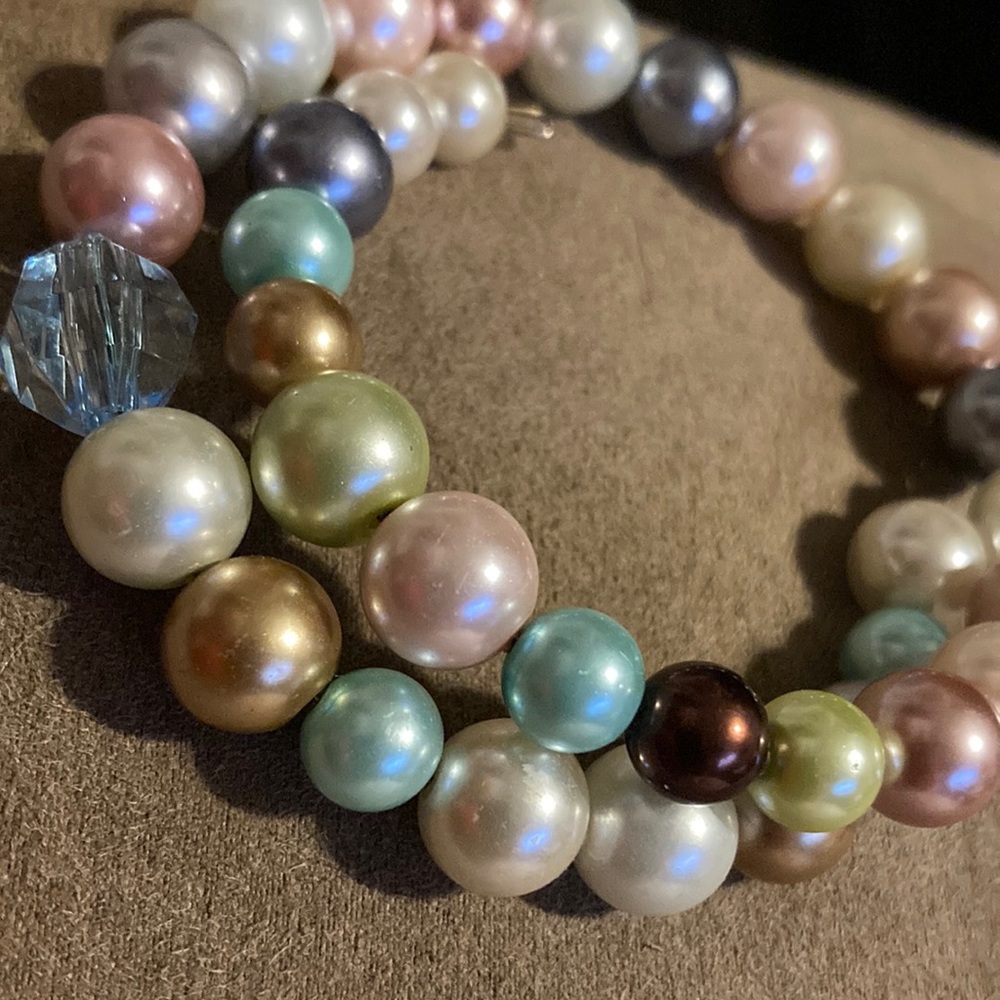 This is a small rainbow bracelet fits all wrist sizes